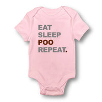 Eat Sleep Poo Repeat - Baby Bodysuit