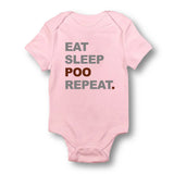 Eat Sleep Poo Repeat - Baby Bodysuit