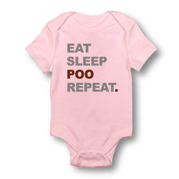 Eat Sleep Poo Repeat - Baby Bodysuit