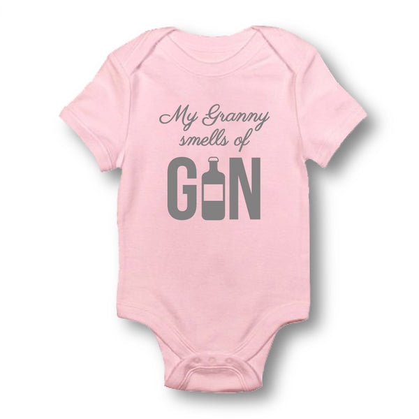 My Granny Smells Of Gin - Baby Bodysuit