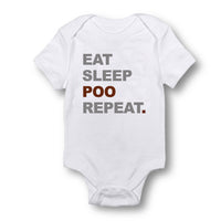 Eat Sleep Poo Repeat - Baby Bodysuit