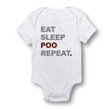 Eat Sleep Poo Repeat - Baby Bodysuit
