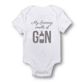 My Granny Smells Of Gin - Baby Bodysuit